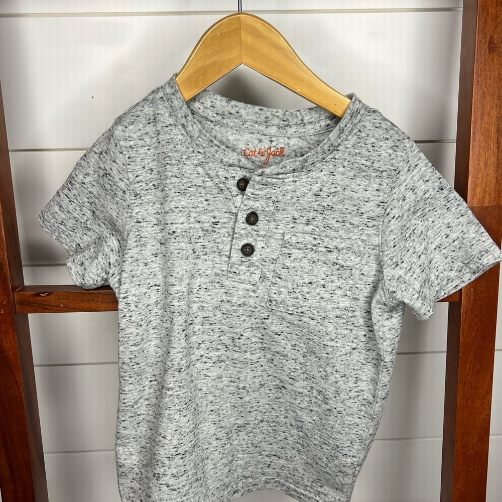 Cat & Jack Gray Kids Henley Shirt